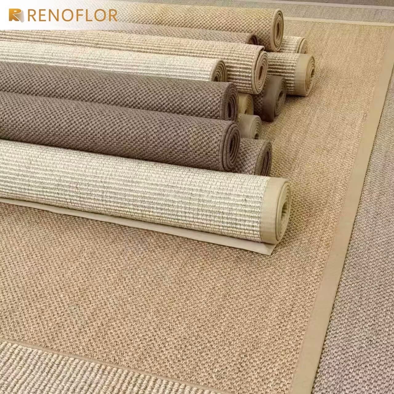 Public-area carpet patterning used to guide movement through a circulation zone
