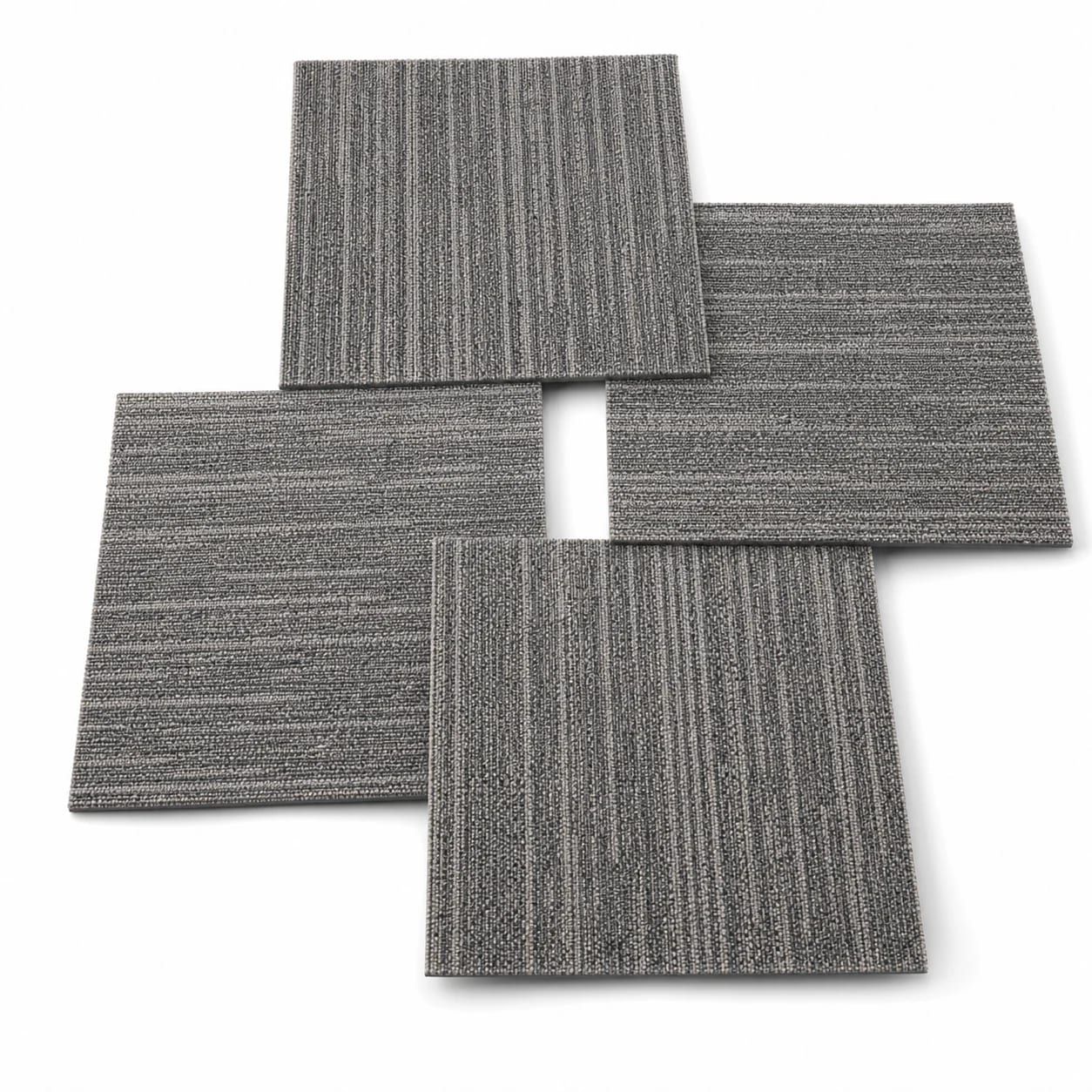 Vishomecarpet EcoCore PVC-free PE backing 50x50cm commercial carpet tile for sustainable office flooring