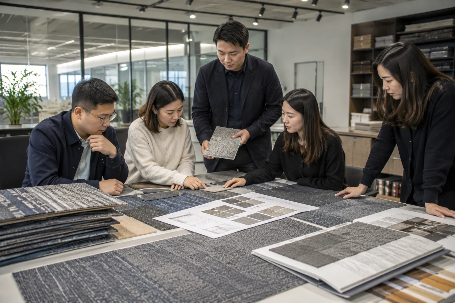 Commercial carpet specification and custom design support