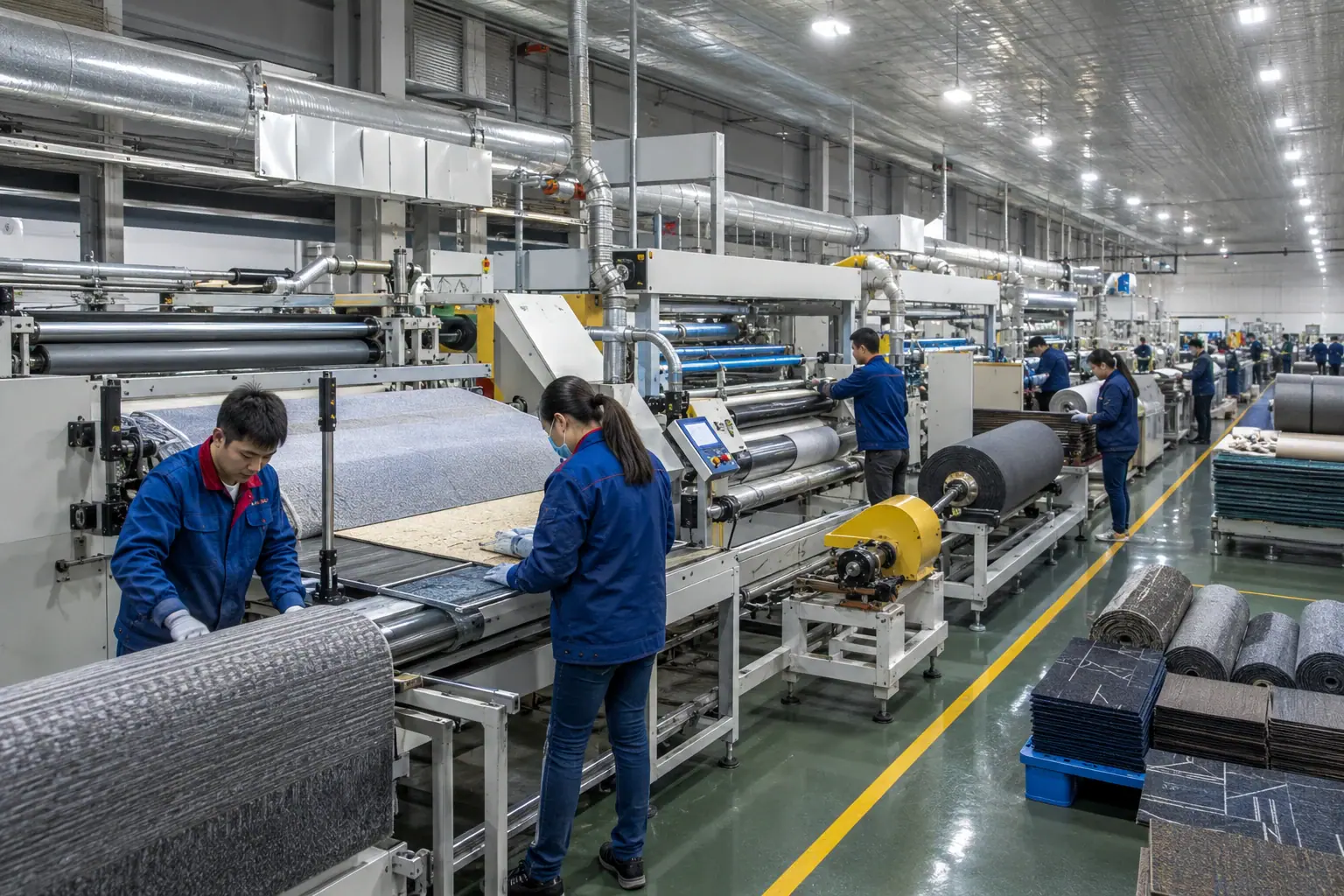 Commercial carpet production workshop