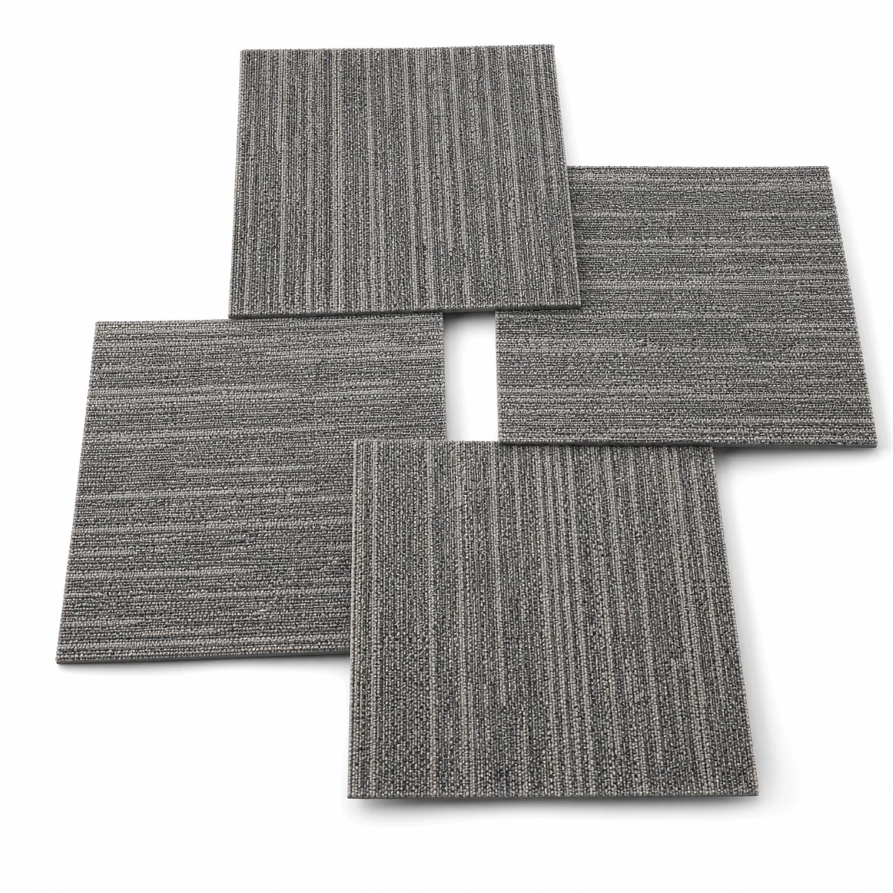 Vishomecarpet EcoCore PVC-free PE backing 50x50cm commercial carpet tile for sustainable office flooring