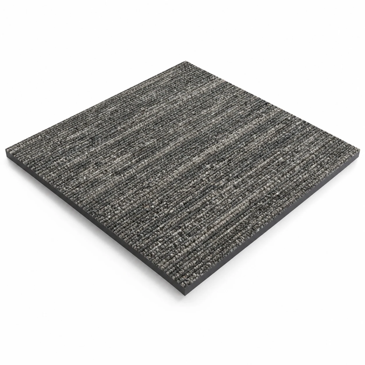 Vishomecarpet EcoCore PVC-free PE backing carpet tile in 45-degree product view