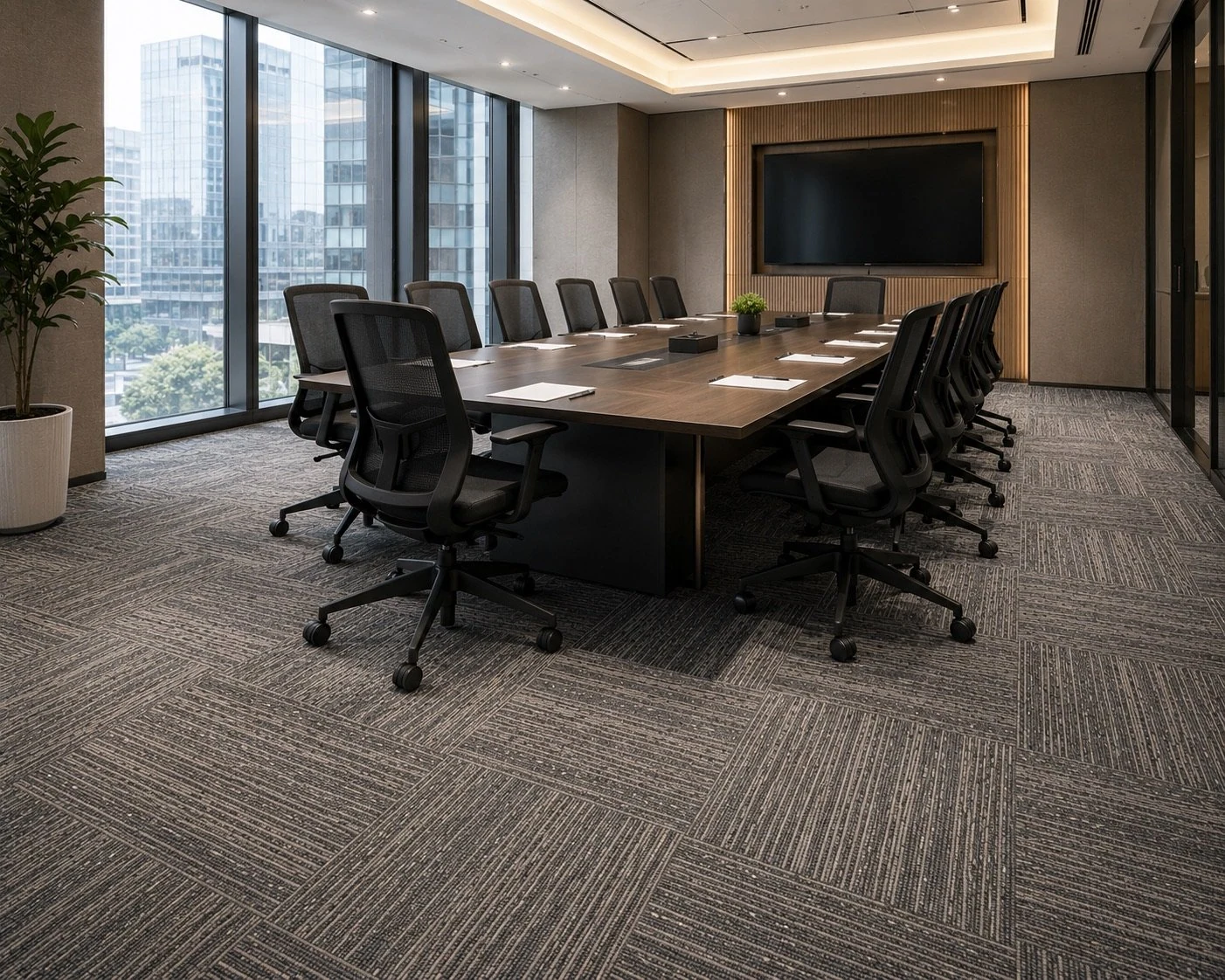 Conference room tile office carpet with modular commercial carpet tiles