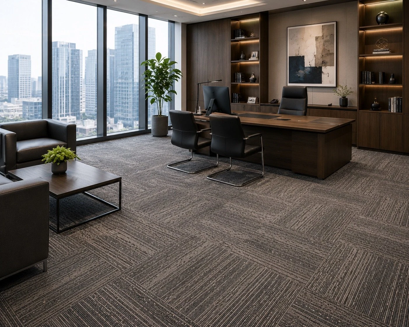 Executive office carpet tiles for commercial office carpet projects