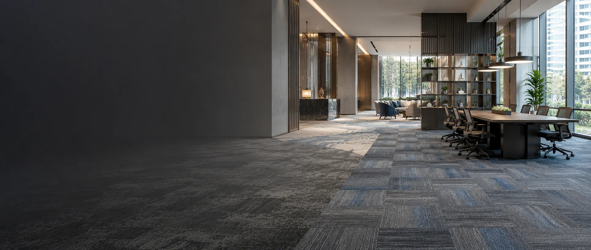 Commercial carpet applications for hotels offices airports and retail projects